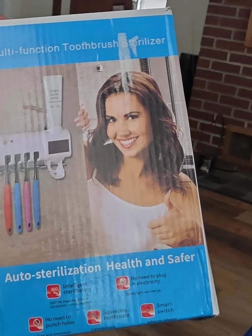 Multi-function Toothbrush Sterilizer Wall Mount - White